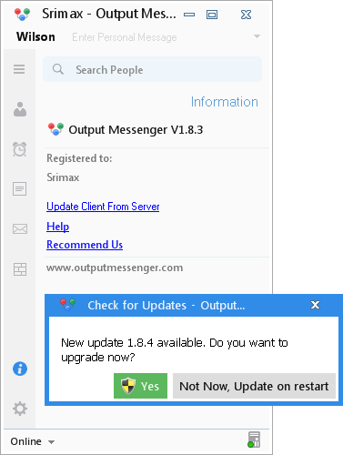 Output Messenger Client Update