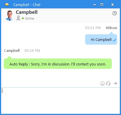 Output Messenger Custom Reply Message