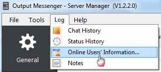 Output Messenger Online Users Info