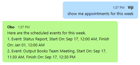 Output Messenger - Obo - Calendar Planning