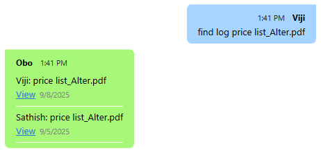 Output Messenger - Obo - Search File Name