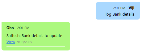 Output Messenger - Obo - Search Log