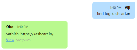 Output Messenger - Obo - Search Message