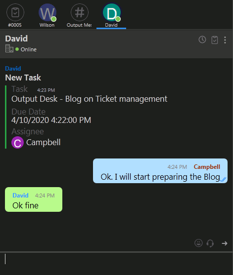 Output Messenger - Task Notifications