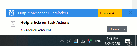 Output Messenger Task Reminder