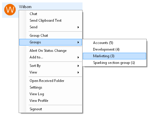 Output Messenger Groups