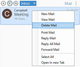 Output Messenger Mail Delete