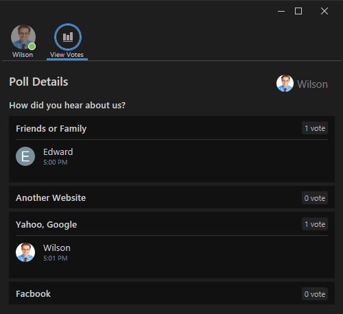 outputmessenger Poll